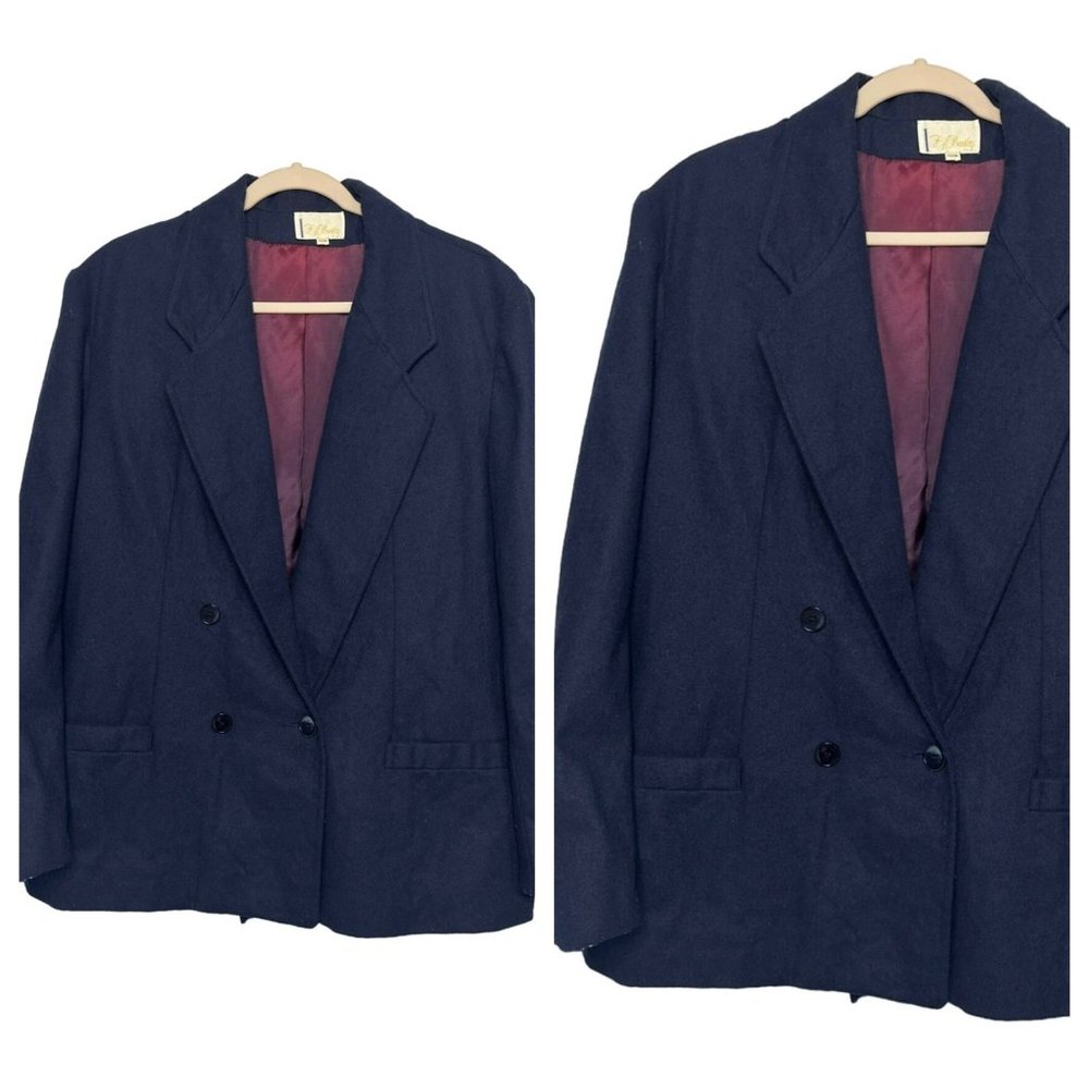 Vintage TR Bentley Ladies Business‎ Layering Navy Jacket/Blazer Size 17/18